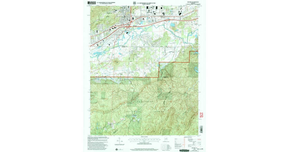 2001 Map 2001 Map of Oxford, AL — High-Res | Pastmaps