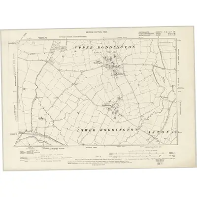 1899 Map of Oxfordshire I.SW & IA.SE, 1900 Print
