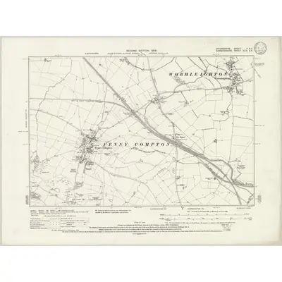 1899 Map of Oxfordshire IA.SE, 1933 Print