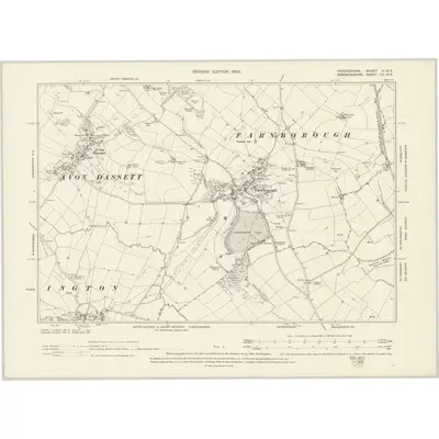 1899 Map of Oxfordshire II.NE, 1900 Print