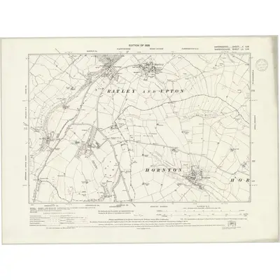 1920 Map of Oxfordshire II.SW, 1937 Print