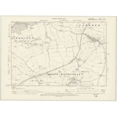 1899 Map of Oxfordshire III.SE, 1900 Print