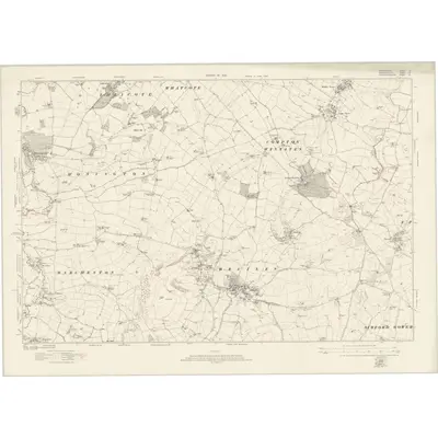 1920 Map of Oxfordshire IV, 1923 Print