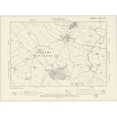 1899 Map of Oxfordshire IV.NE, 1900 Print