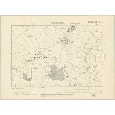 1899 Map of Oxfordshire IV.NE, 1905 Print