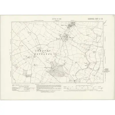 1920 Map of Oxfordshire IV.NE, 1923 Print