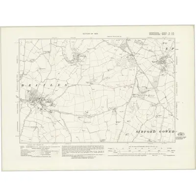 1920 Map of Oxfordshire IV.SE, 1923 Print