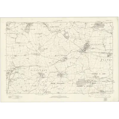 1920 Map of Oxfordshire IX, 1923 Print