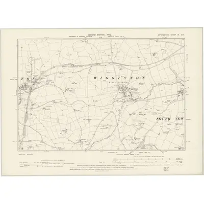 1898 Map of Oxfordshire IX.SW, 1900 Print