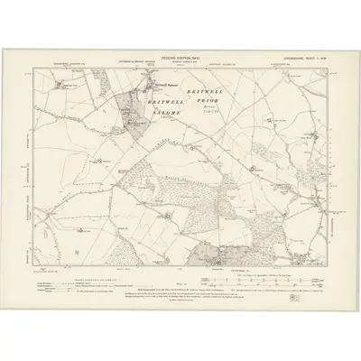 1897 Map of Oxfordshire L.NW, 1900 Print