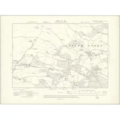 1912 Map of Oxfordshire LII.SE, 1915 Print