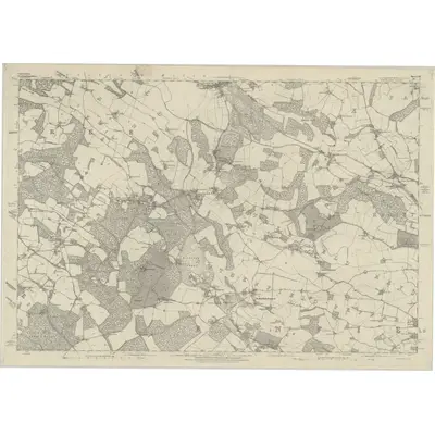 1877 Map of Oxfordshire LIII, 1883 Print