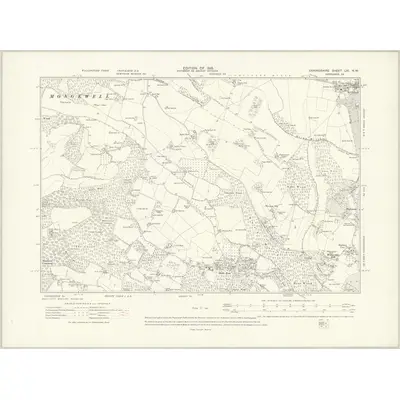 1912 Map of Oxfordshire LIII.NW, 1915 Print