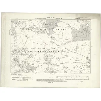 1912 Map of Oxfordshire LIII.SE, 1915 Print