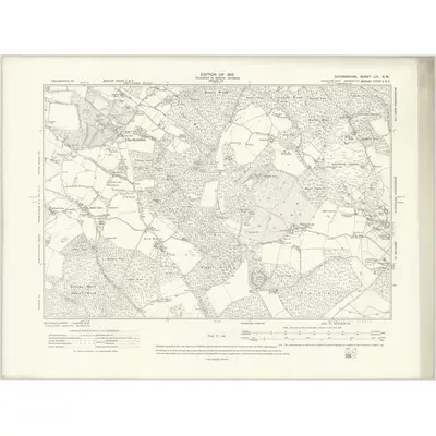 1912 Map of Oxfordshire LIII.SW, 1915 Print