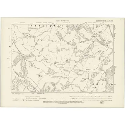 1897 Map of Oxfordshire LV.NW, 1900 Print