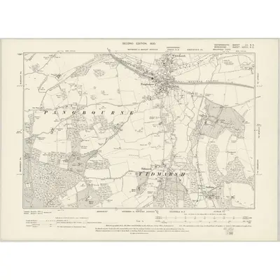 1897 Map of Oxfordshire LV.SE, 1900 Print