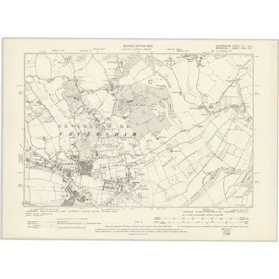1897 Map of Oxfordshire LVI.SE, 1900 Print