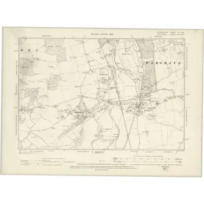 1897 Map of Oxfordshire LVII.NW, 1900 Print