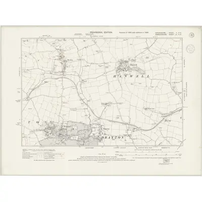 1938 Map of Oxfordshire V.NE, 1944 Print