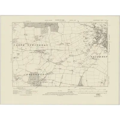 1920 Map of Oxfordshire V.SE, 1923 Print