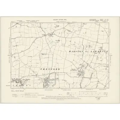 1899 Map of Oxfordshire VI.NE, 1900 Print