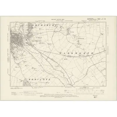 1898 Map of Oxfordshire VI.SW, 1900 Print