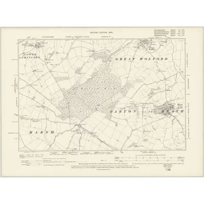 1898 Map of Oxfordshire VII.SE, 1900 Print