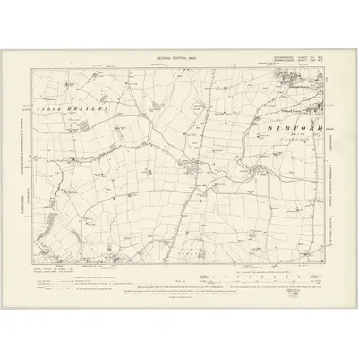 1899 Map of Oxfordshire VIII.NE, 1900 Print