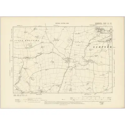 1899 Map of Oxfordshire VIII.NE, 1906 Print