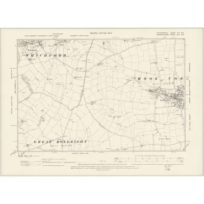 1898 Map of Oxfordshire VIII.SE, 1900 Print
