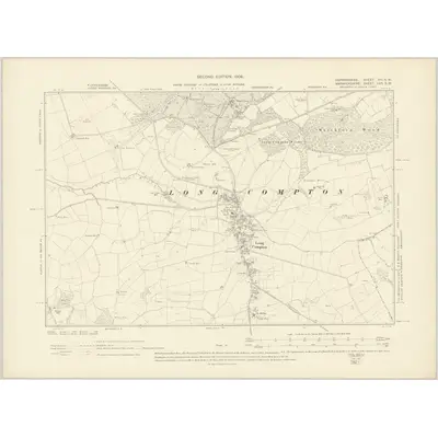 1898 Map of Oxfordshire VIII.SW, 1906 Print