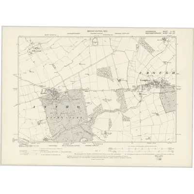 1898 Map of Oxfordshire X.SE, 1900 Print