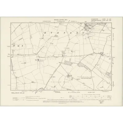 1898 Map of Oxfordshire XI.SW, 1900 Print