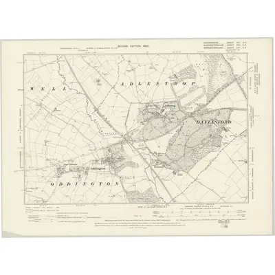 1898 Map of Oxfordshire XIII.SE, 1900 Print