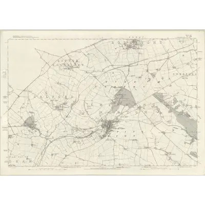 1880 Map of Oxfordshire XIV, 1885 Print