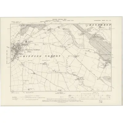 1898 Map of Oxfordshire XIV.SE, 1900 Print