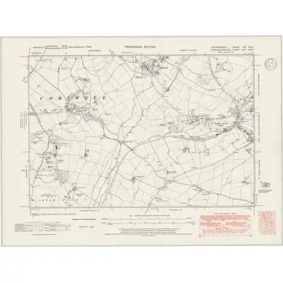 1938 Map of Oxfordshire XIV.SW, 1947 Print