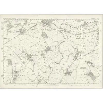 1876 Map of Oxfordshire XL, 1886 Print