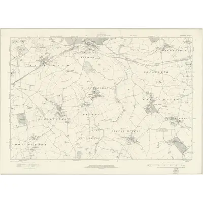 1918 Map of Oxfordshire XL, 1922 Print