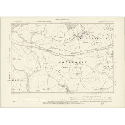 1897 Map of Oxfordshire XL.NE, 1900 Print