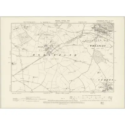 1897 Map of Oxfordshire XL.NW, 1900 Print