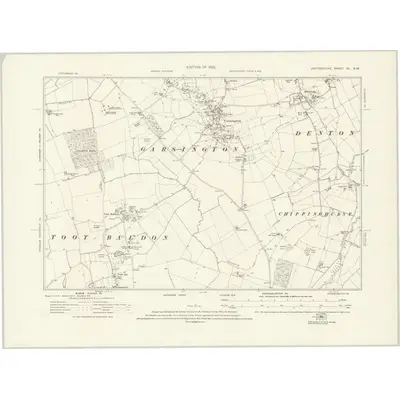 1918 Map of Oxfordshire XL.SW, 1922 Print