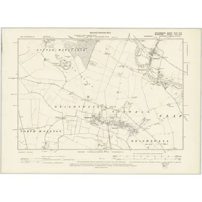 1897 Map of Oxfordshire XLIX.NW, 1900 Print