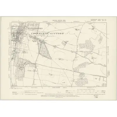 1897 Map of Oxfordshire XLIX.SE, 1900 Print