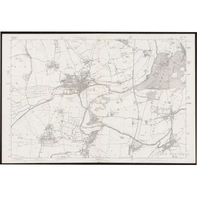 1875 Map of Oxfordshire XLV, 1883 Print