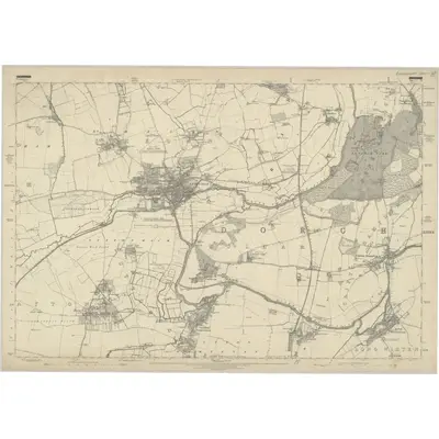 1875 Map of Oxfordshire XLV, 1883 Print