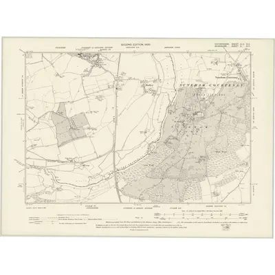 1898 Map of Oxfordshire XLV.NE, 1900 Print
