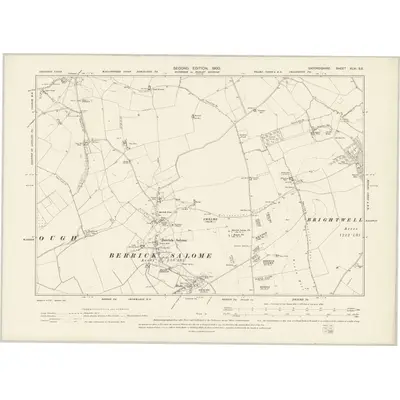 1897 Map of Oxfordshire XLVI.SE, 1900 Print