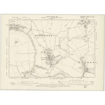 1897 Map of Oxfordshire XLVI.SW, 1900 Print